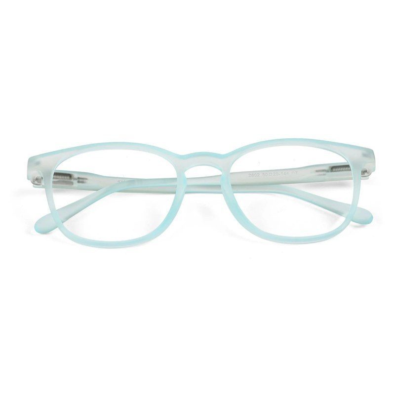 Clario Transparent Skyblue Medium Full Rim RECTANGLE Computer Glasses for Men & Women — Hashtag Eyewears