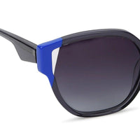 CLASSYCUT Black-Blue Large Full Rim Wayfarer Sunglasses for Women — Hashtag Eyewears