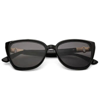 Cleanse | Black Medium Full Rim Cateye Sunglasses for Women [UV-protected]
