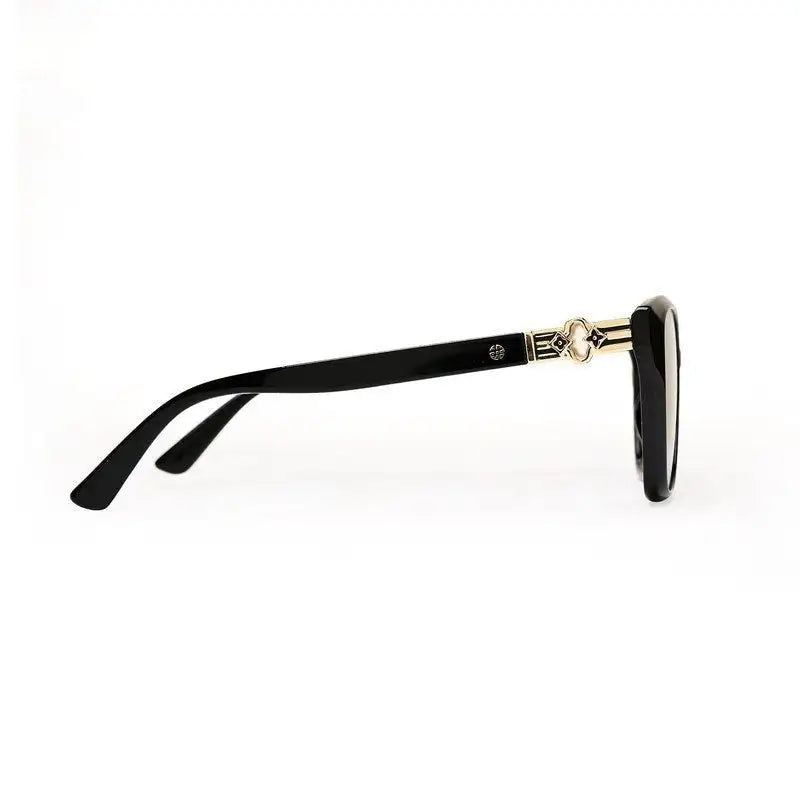 Cleanse | Black Medium Full Rim Cateye Sunglasses for Women [UV-protected]