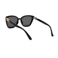 Cleanse | Black Medium Full Rim Cateye Sunglasses for Women [UV-protected]