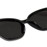 Cleanse | Black Medium Full Rim Cateye Sunglasses for Women [UV-protected]