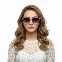 Cleanse | Gradient Blue Medium Full Rim Cateye Sunglasses for Women [UV-protected]