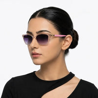 Cleanse | Gradient Blue Medium Full Rim Cateye Sunglasses for Women [UV-protected]