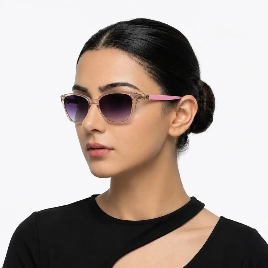 Cleanse | Gradient Blue Medium Full Rim Cateye Sunglasses for Women [UV-protected]