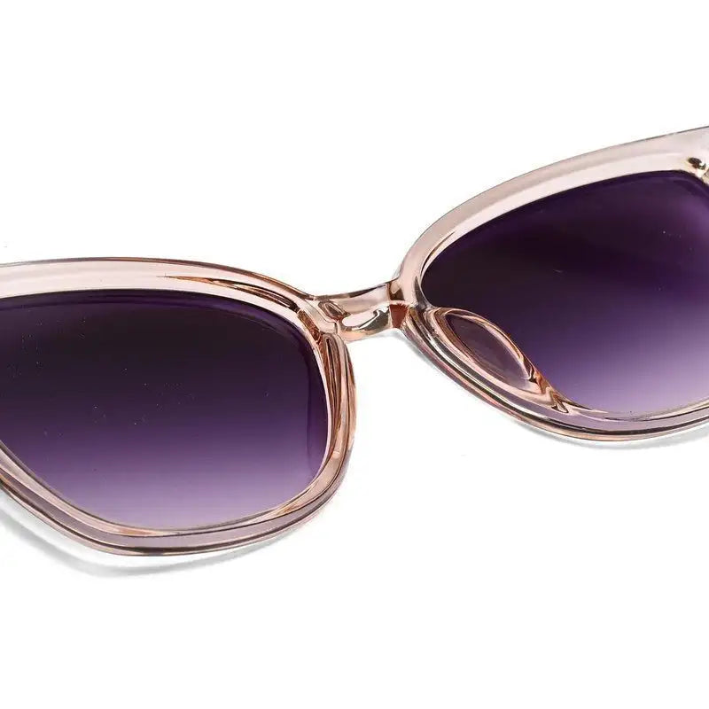 Cleanse | Transparent Blush Pink Medium Full Rim Cateye Sunglasses for Women [UV-protected]