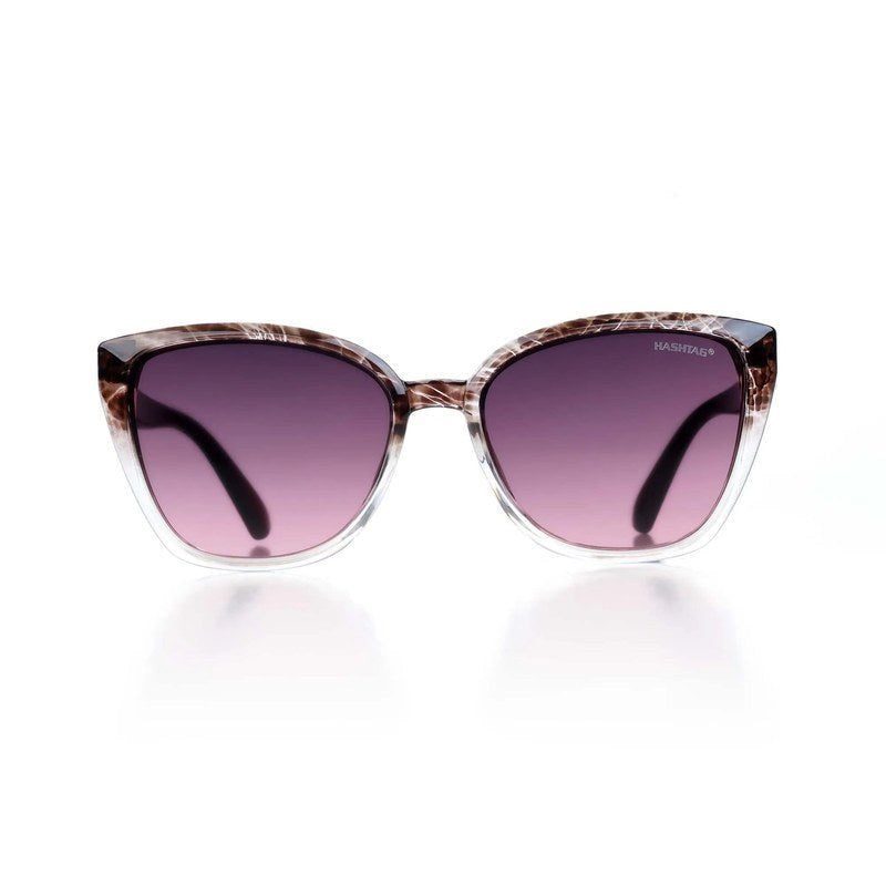 Cleanse Gradient Brown Pink Medium Full Rim Cateye Sunglasses for Men & Women — Hashtag Eyewears
