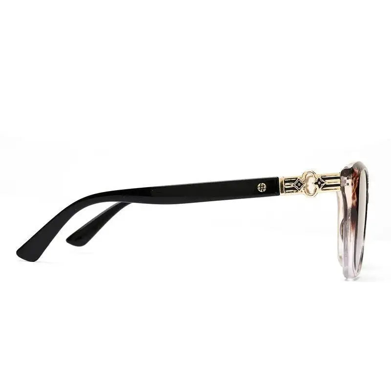Cleanse | Gradient Brown Texture Medium Full Rim Cateye Sunglasses for Women [UV-protected]