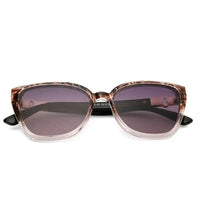 Cleanse | Gradient Brown Texture Medium Full Rim Cateye Sunglasses for Women [UV-protected]