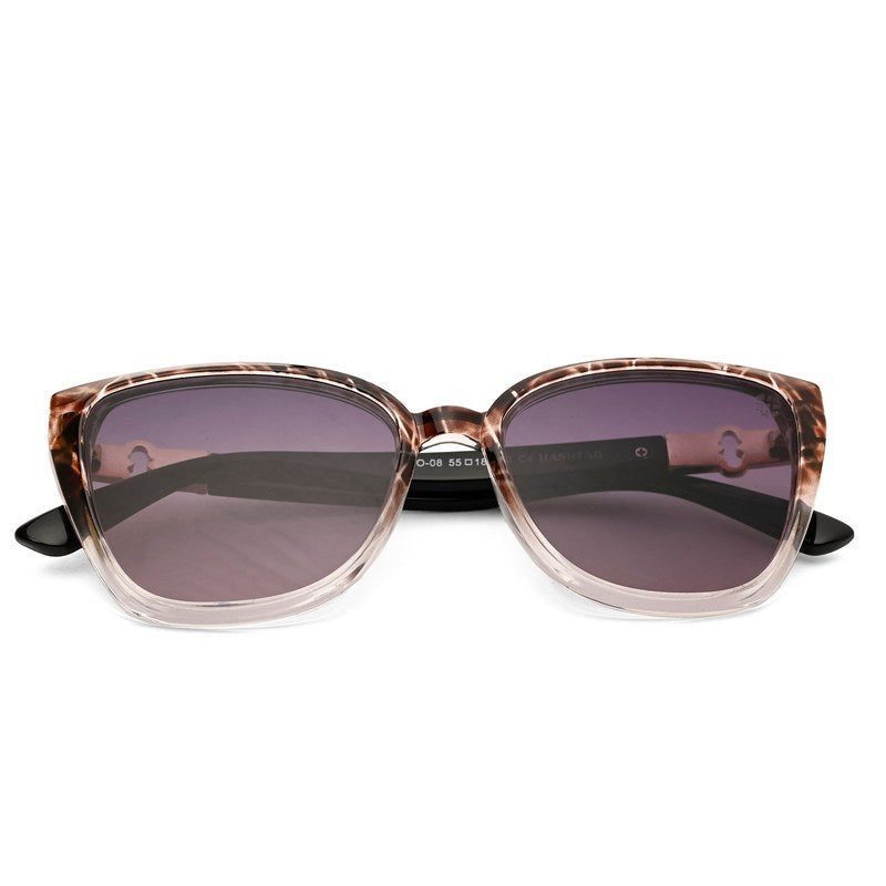 Cleanse Gradient Brown Texture Medium Full Rim Cateye Sunglasses for Women — Hashtag Eyewears