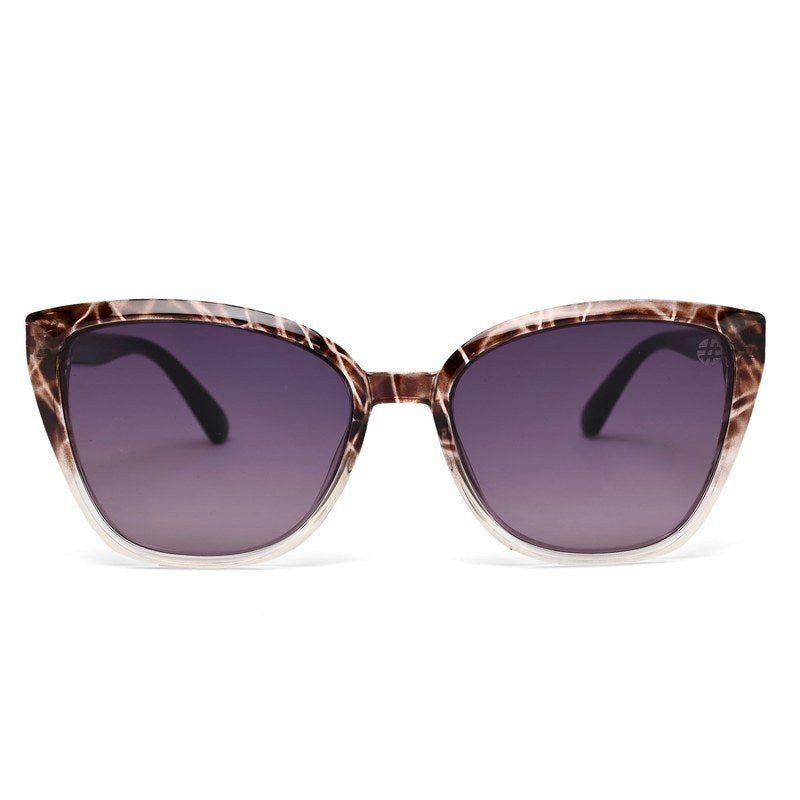 Cleanse Gradient Brown Texture Medium Full Rim Cateye Sunglasses for Women — Hashtag Eyewears