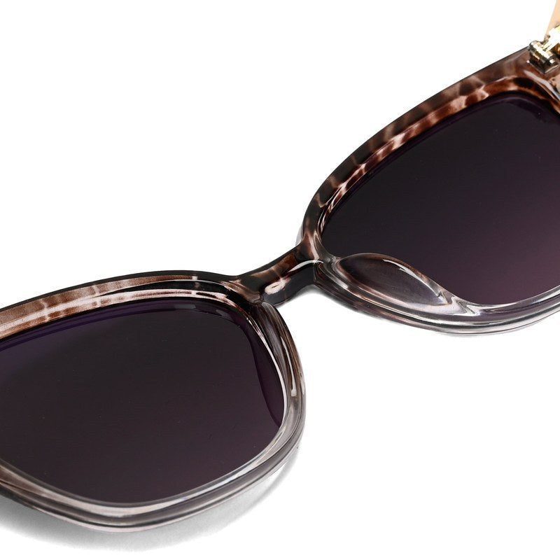 Cleanse Gradient Brown Texture Medium Full Rim Cateye Sunglasses for Women — Hashtag Eyewears