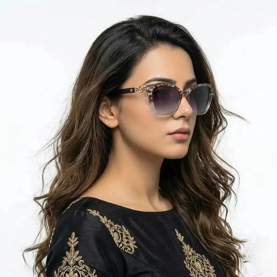 Cleanse | Gradient Purple Blue Medium Full Rim Cateye Sunglasses for Men & Women [UV-protected]