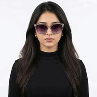 Cleanse | Gradient Purple Medium Full Rim Cateye Sunglasses for Women [UV-protected]