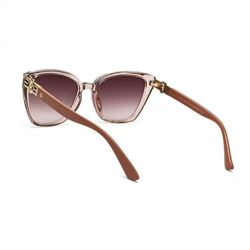 Cleanse | Transparent Medium Full Rim Cateye Sunglasses for Women [UV-protected]