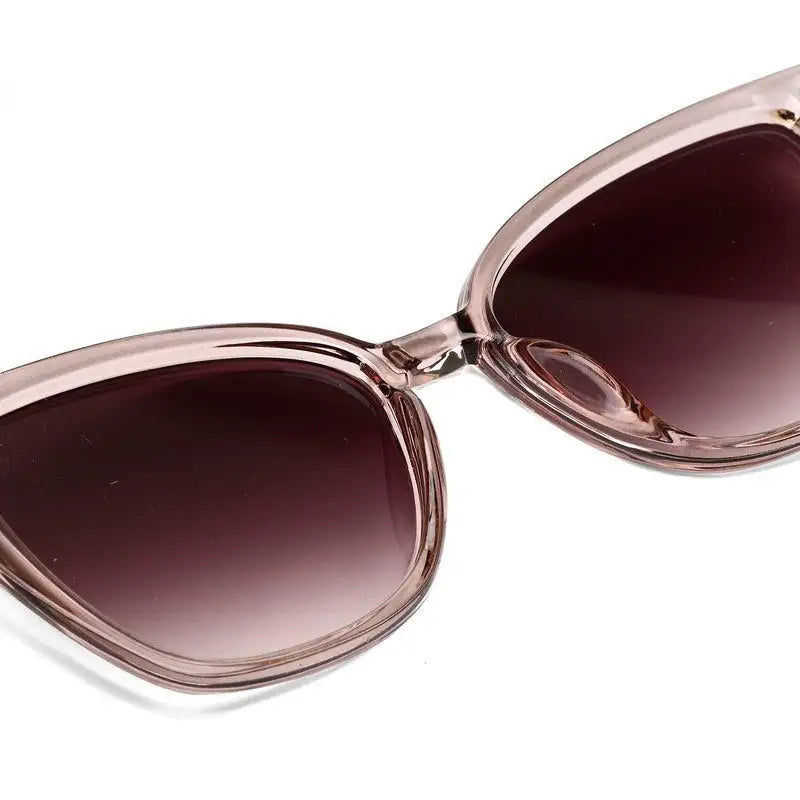 Cleanse | Transparent Medium Full Rim Cateye Sunglasses for Women [UV-protected]