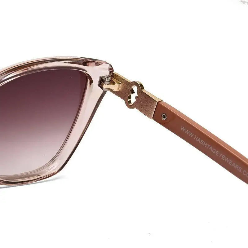 Cleanse | Transparent Medium Full Rim Cateye Sunglasses for Women [UV-protected]