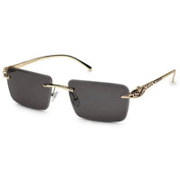 Clyra | Black Medium Rim Less Square Sunglasses for Men [UV-protected]