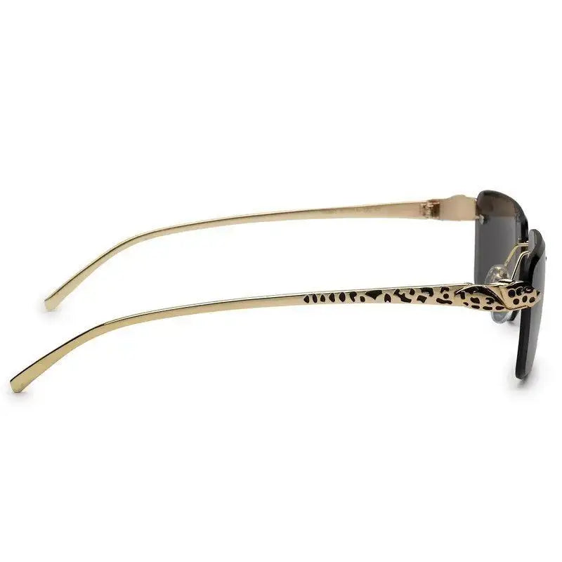 Clyra | Black Medium Rim Less Square Sunglasses for Men [UV-protected]