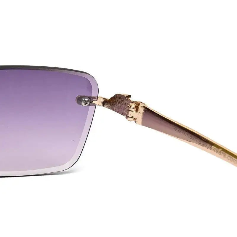 Clyra | Gradient Purple Medium RimLess RECTANGLE Sunglasses for Men [UV-protected]