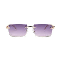 Clyra | Gradient Purple Medium RimLess RECTANGLE Sunglasses for Men [UV-protected]