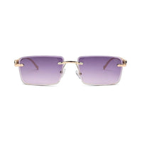 Clyra Gradient Purple Medium RimLess RECTANGLE Sunglasses for Men — Hashtag Eyewears