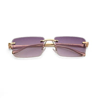 Clyra Gradient Purple Medium RimLess RECTANGLE Sunglasses for Men — Hashtag Eyewears