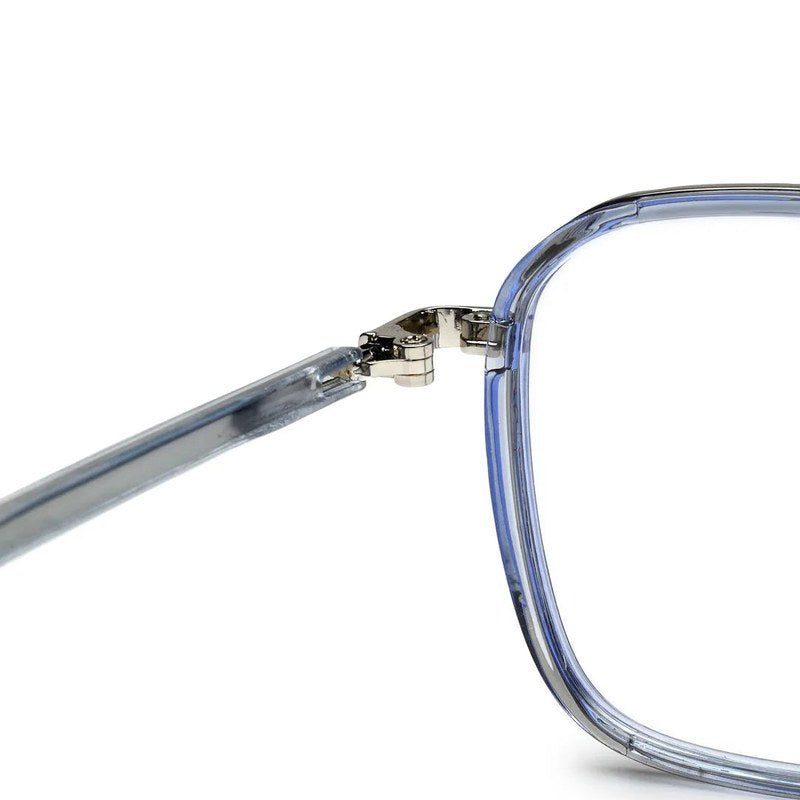 Cryonix Silver Grey Medium Full Rim Square with Lock Side Hinges Eyeglasses for Men & Women — Hashtag Eyewears