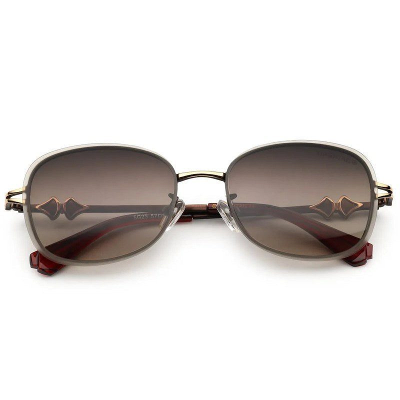 Crypta Brown Medium Full Rim Oval Sunglasses for Women — Hashtag Eyewears