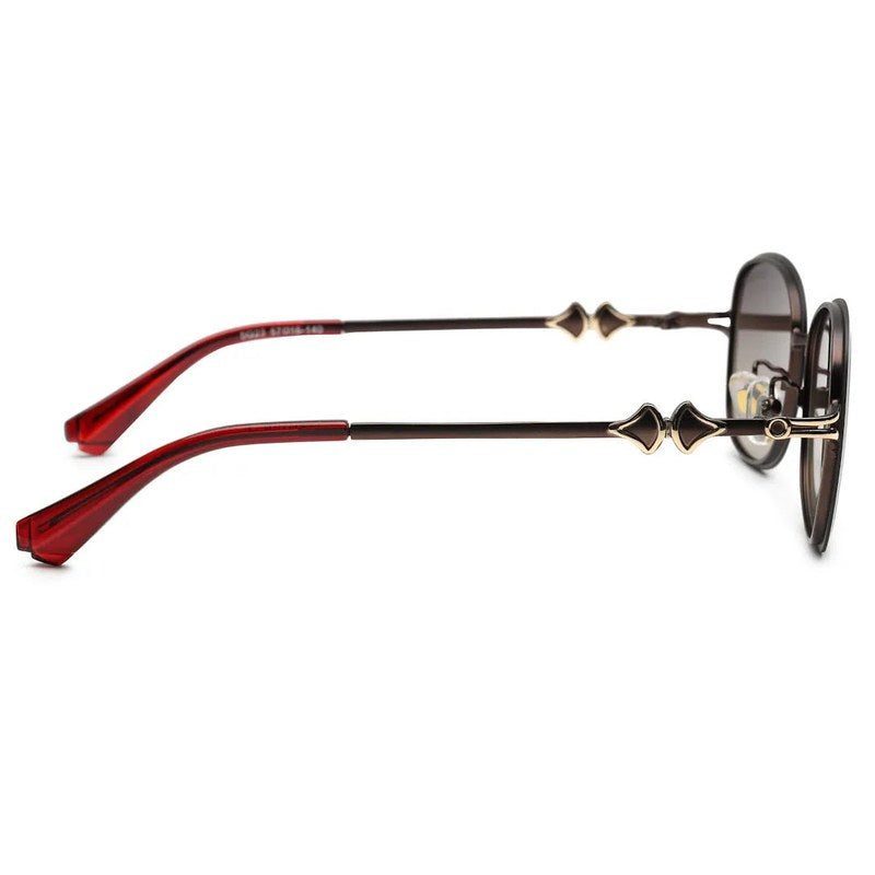 Crypta Brown Medium Full Rim Oval Sunglasses for Women — Hashtag Eyewears