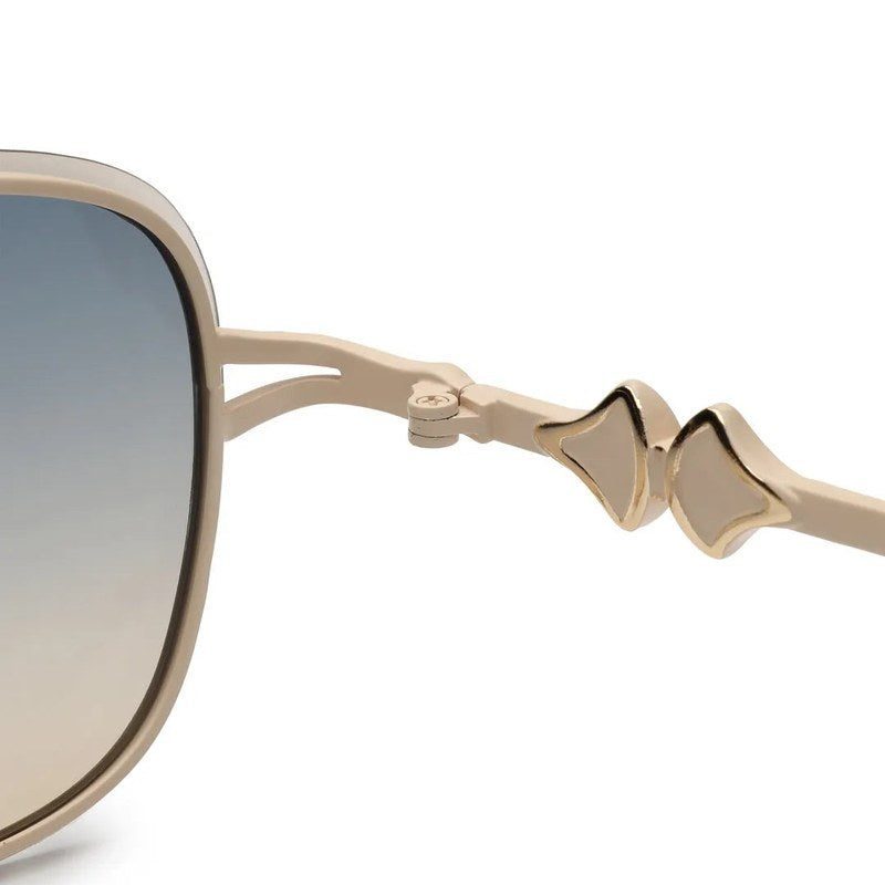 Crypta Cream Medium Full Rim Oval Sunglasses for Women — Hashtag Eyewears