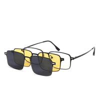 Crystar Black Medium Full Rim Rectangle Clip-on for Men & Women — Hashtag Eyewears