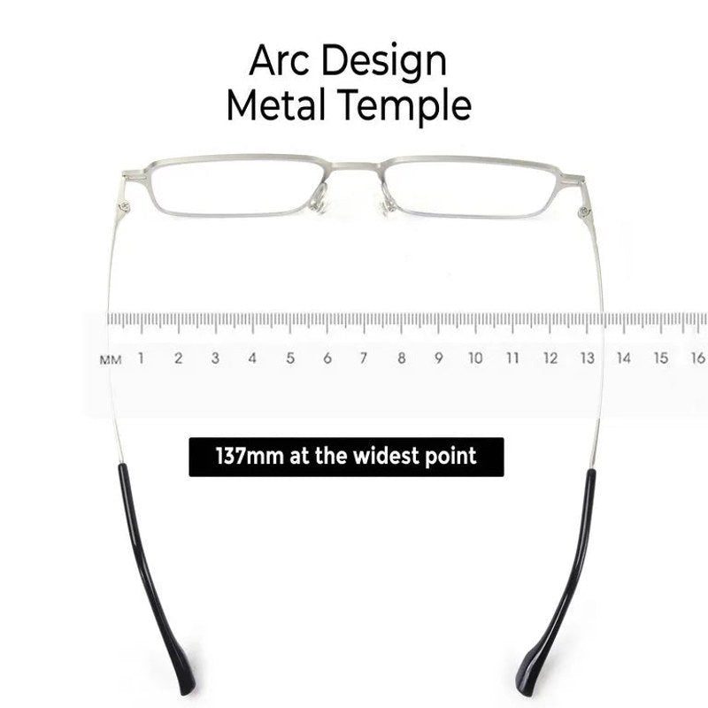 Crystar Silver Medium Full Rim Rectangle Clip-on for Men & Women — Hashtag Eyewears