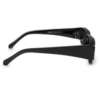 Crystix Black Small Full Rim Rectangle Sunglasses for Men & Women — Hashtag Eyewears