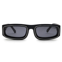 Crystix Blue Small Full Rim Rectangle Sunglasses for Men & Women — Hashtag Eyewears
