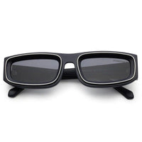 Crystix Blue Small Full Rim Rectangle Sunglasses for Men & Women — Hashtag Eyewears