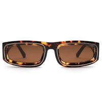 Crystix Brown Small Full Rim Rectangle Sunglasses for Men & Women — Hashtag Eyewears