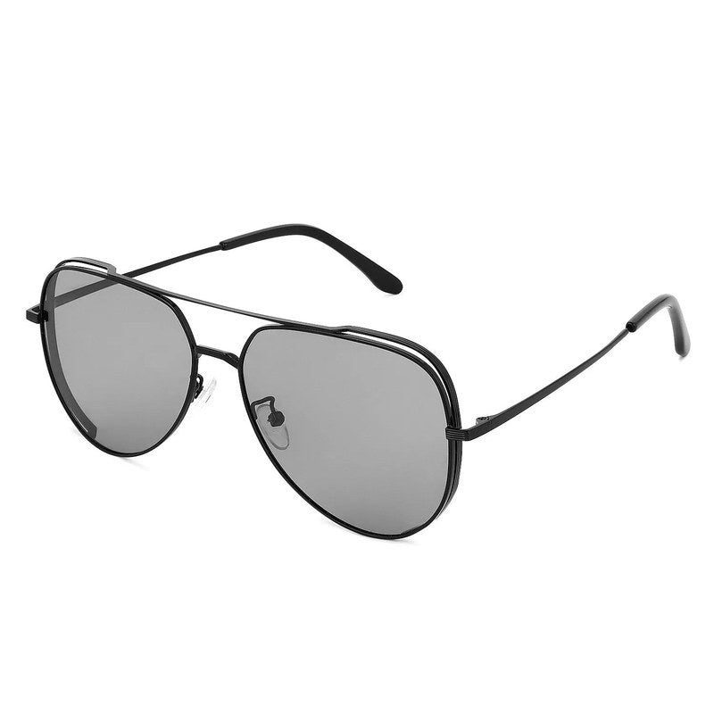 Crythra Black Large Full Rim Aviator Sunglasses for Men — Hashtag Eyewears