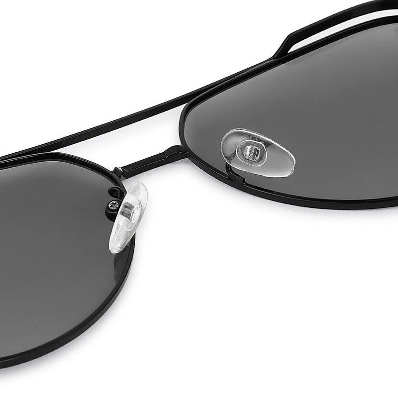 Crythra | Black Large Full Rim Aviator Sunglasses for Men [Polarized]