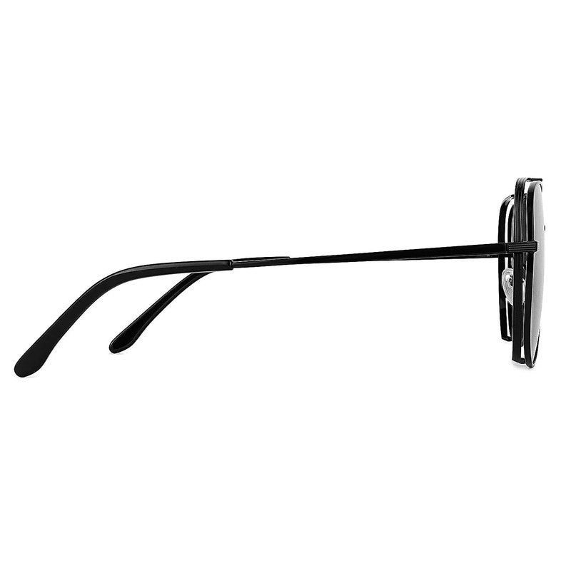 Crythra Black Large Full Rim Aviator Sunglasses for Men — Hashtag Eyewears
