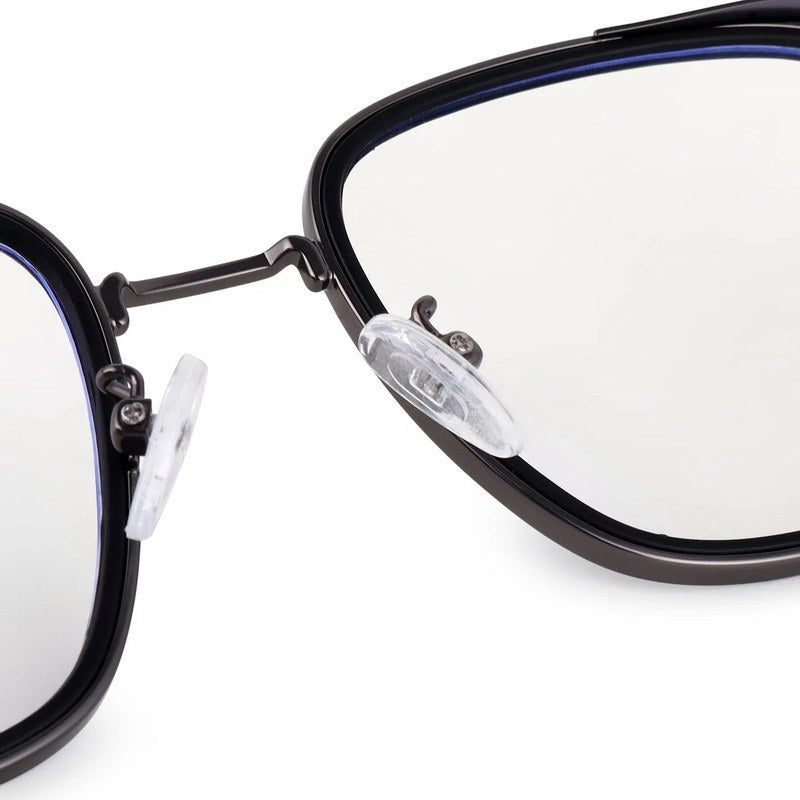 Cyronis Grey & Black Large Full Rim Square Clip-on for Men & Women — Hashtag Eyewears