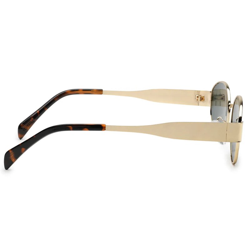 Ivory | Green Medium Full Rim Oval Sunglasses for Women [UV-protected]