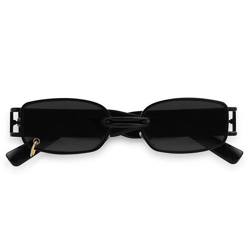 Darion Black Small Full Rim Rectangle Sunglasses for Women — Hashtag Eyewears