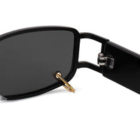 Darion Black Small Full Rim Rectangle Sunglasses for Women — Hashtag Eyewears