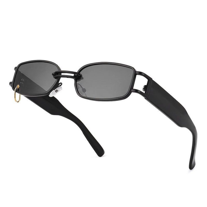 Darion Black Small Full Rim Rectangle Sunglasses for Women — Hashtag Eyewears