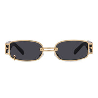 Darion Golden Small Full Rim Rectangle Sunglasses for Women — Hashtag Eyewears