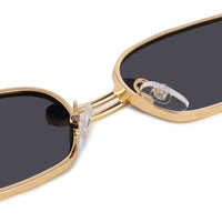 Darion Golden Small Full Rim Rectangle Sunglasses for Women — Hashtag Eyewears