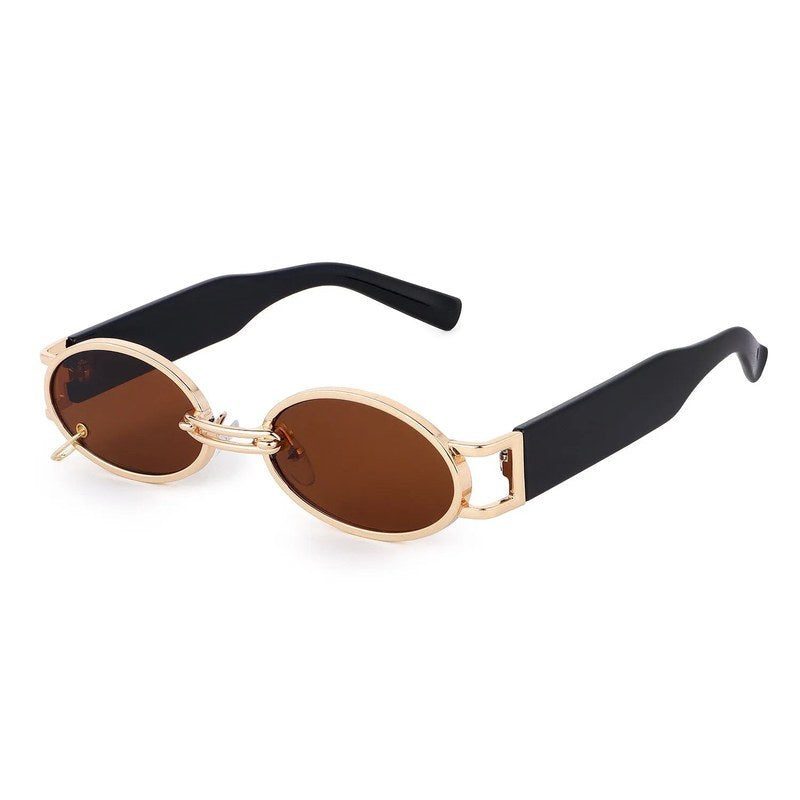 Darkion Brown Medium Full Rim Oval Sunglasses for Women — Hashtag Eyewears
