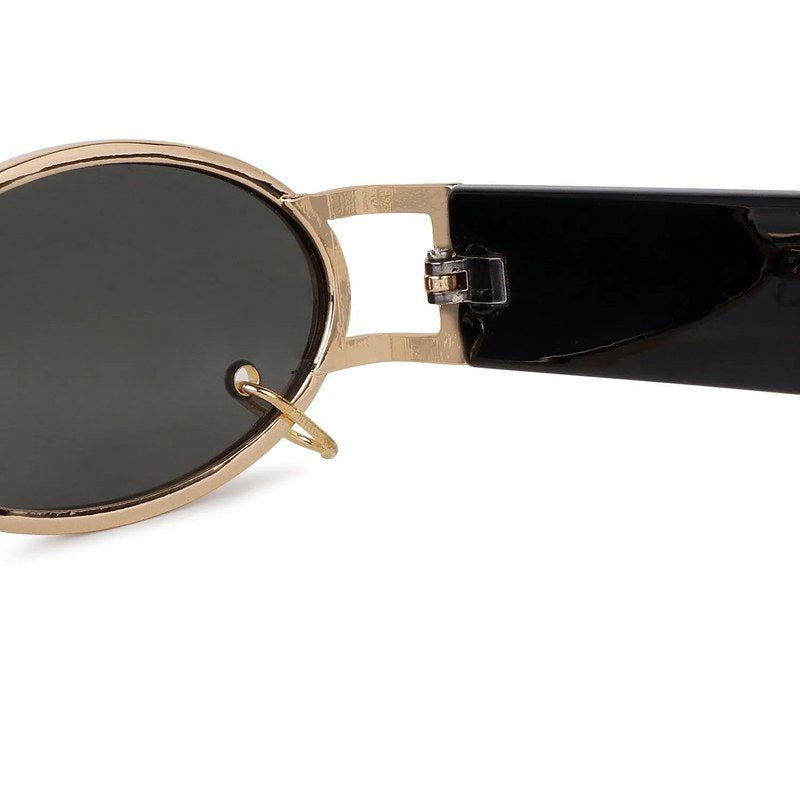Darkion | Green Medium Full Rim Oval Sunglasses for Women [UV-protected]