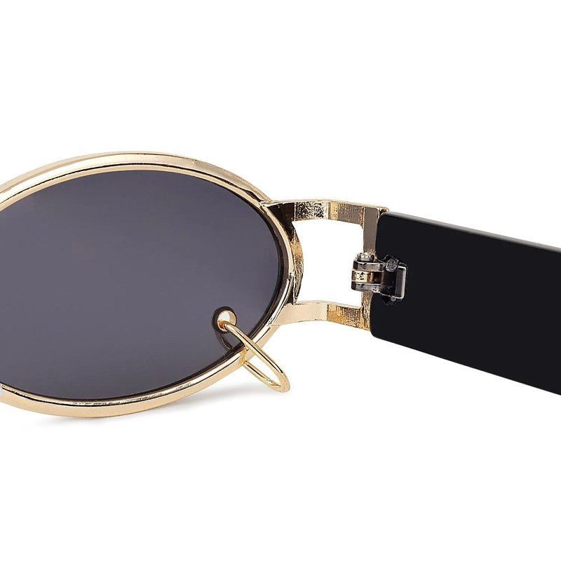 Darkion | Grey Medium Full Rim Oval Sunglasses for Women [UV-protected]